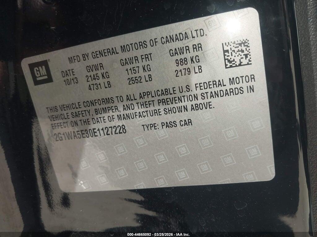 2G1WA5E30E1127228 2014 CHEVROLET IMPALA LIMITED photo no. 9