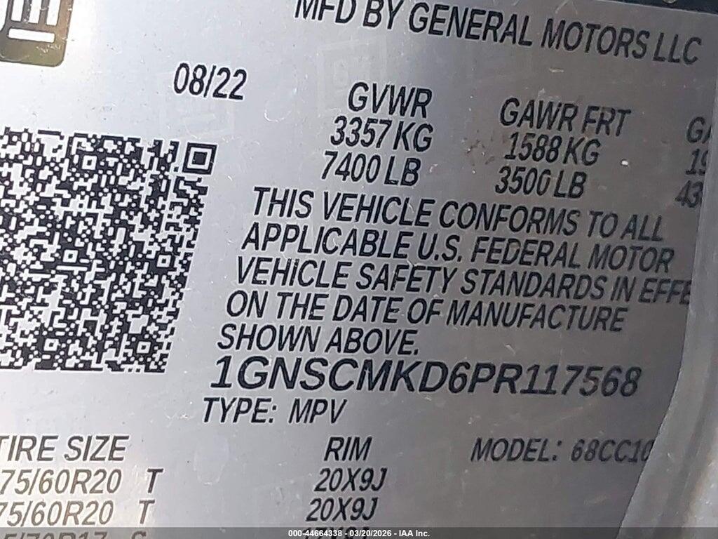 1GNSCMKD6PR117568 2023 CHEVROLET TAHOE photo no. 9