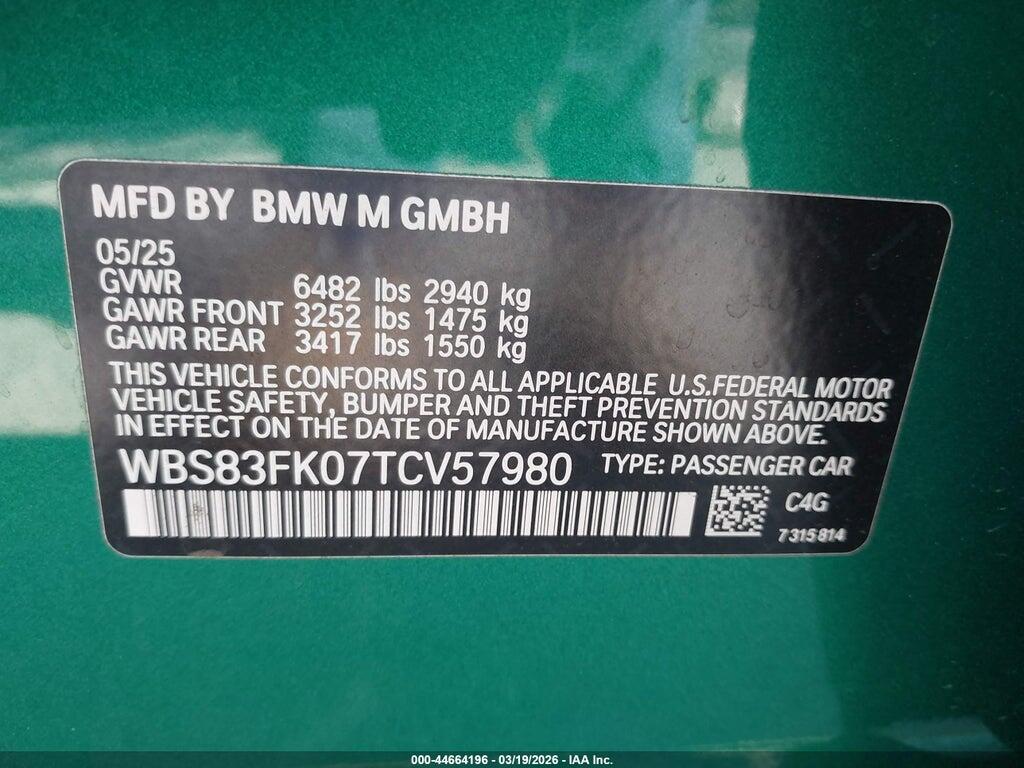 WBS83FK07TCV57980 2026 BMW M5 photo no. 9