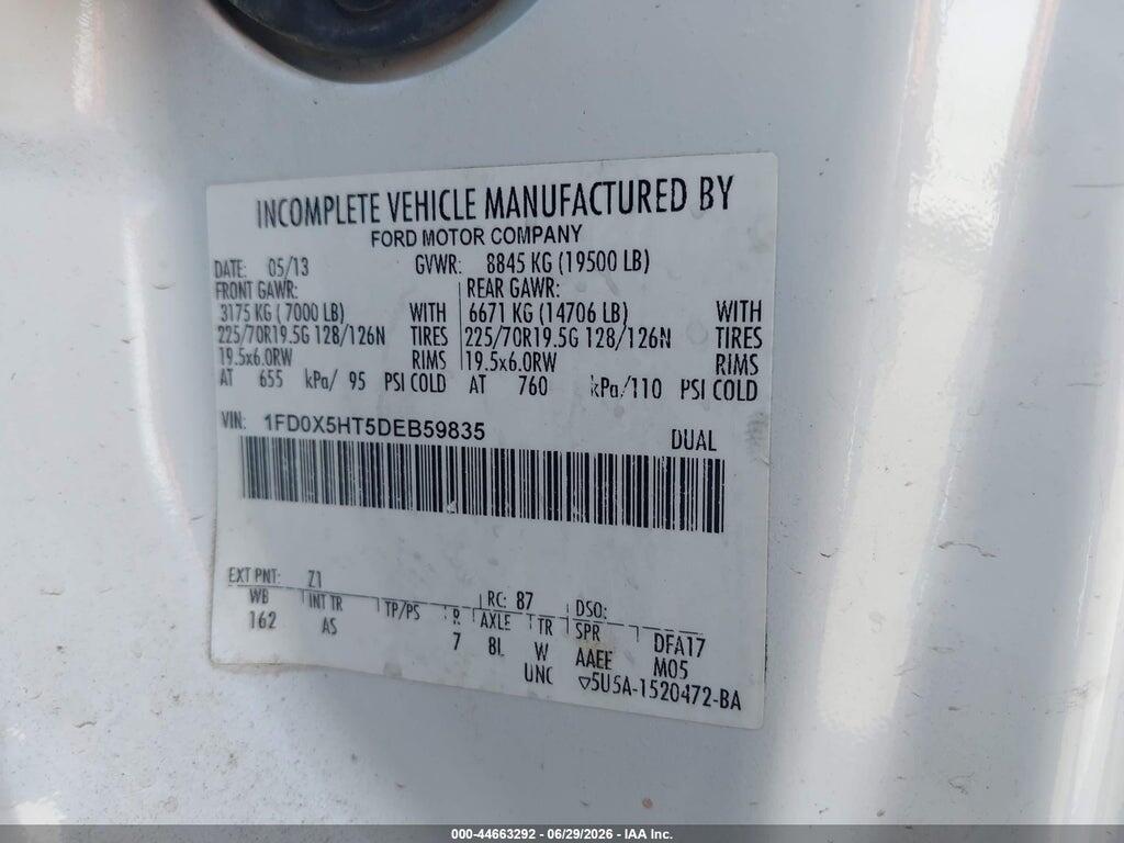 1FD0X5HT5DEB59835 2013 FORD F-550 CHASSIS photo no. 9