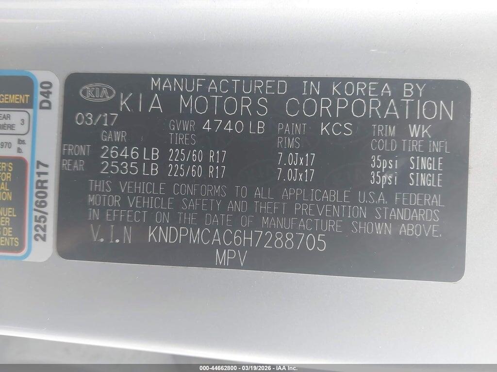 KNDPMCAC6H7288705 2017 KIA SPORTAGE photo no. 9