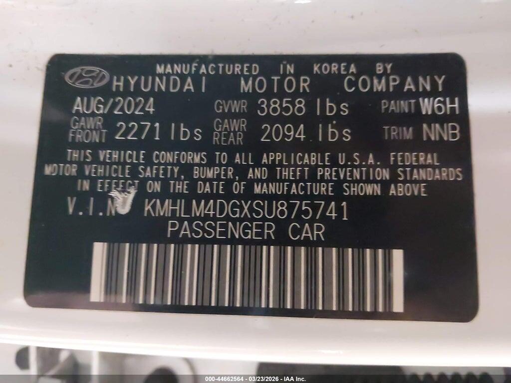 KMHLM4DGXSU875741 2025 HYUNDAI ELANTRA photo no. 9