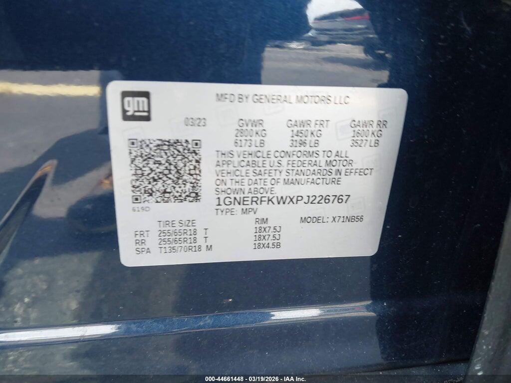 1GNERFKWXPJ226767 2023 CHEVROLET TRAVERSE photo no. 9