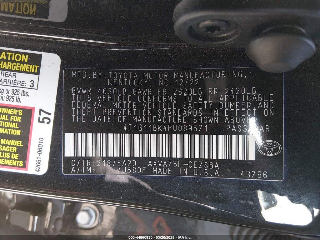 4T1G11BK4PU089571 2023 TOYOTA CAMRY photo no. 9