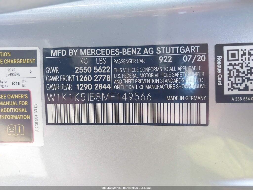 W1K1K5JB8MF149566 2021 MERCEDES-BENZ E 450 photo no. 9