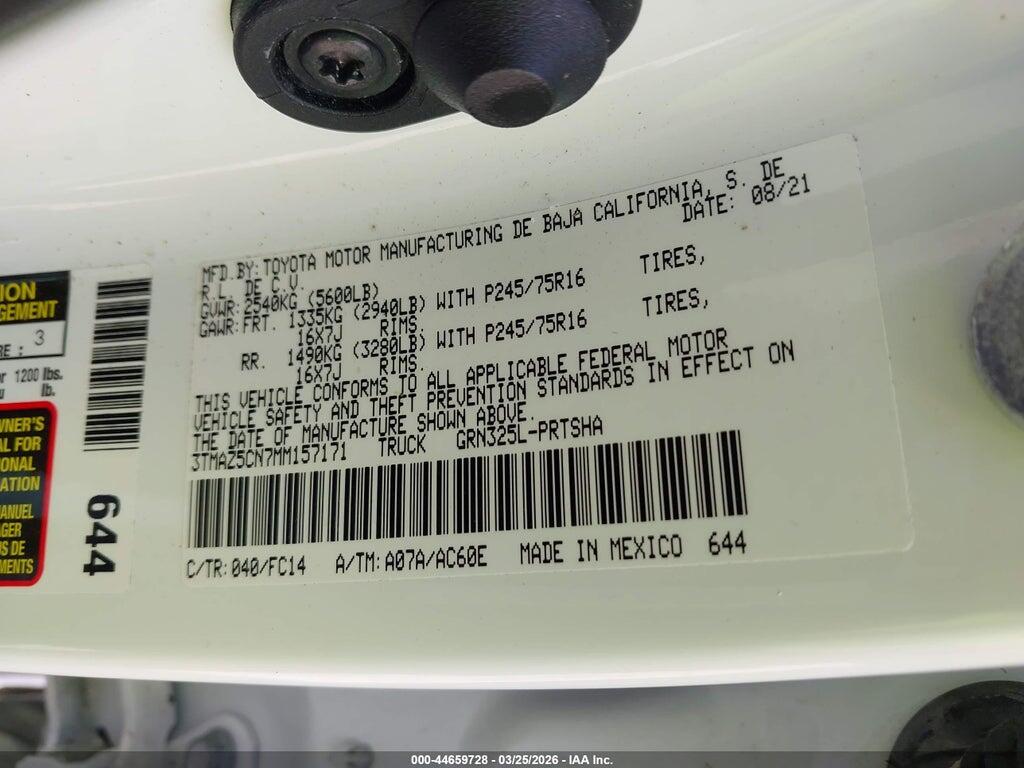 3TMAZ5CN7MM157171 2021 TOYOTA TACOMA photo no. 9