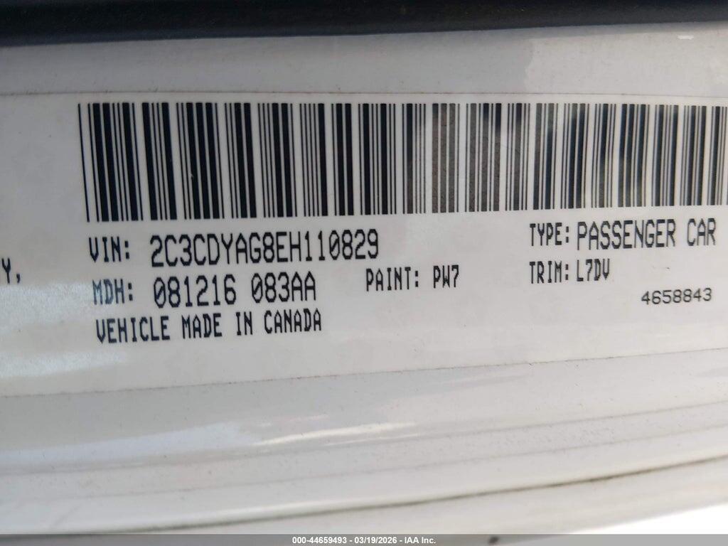 2C3CDYAG8EH110829 2014 DODGE CHALLENGER photo no. 9