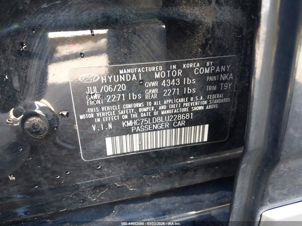 KMHC75LD8LU228681 2020 HYUNDAI IONIQ PLUG-IN HYBRID photo no. 9