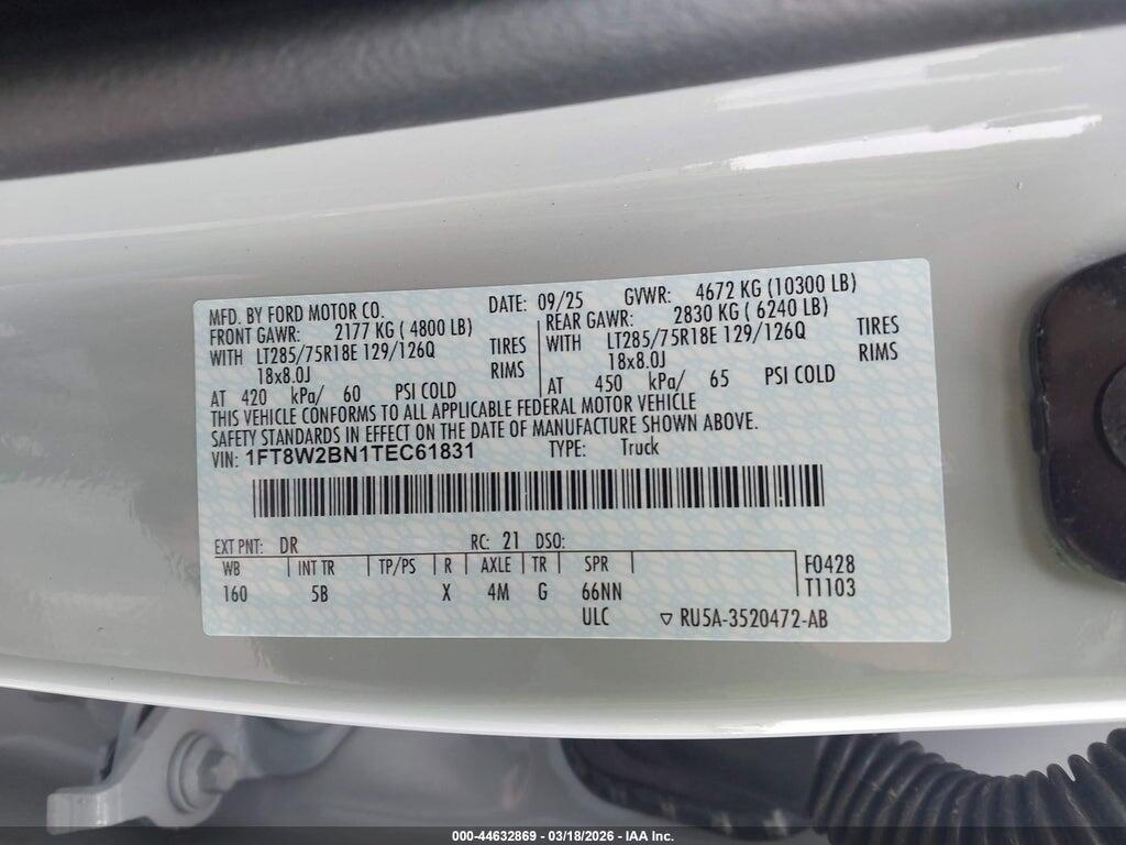 1FT8W2BN1TEC61831 2026 FORD F-250 photo no. 9