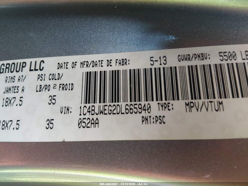 1C4BJWEG2DL665940 2013 JEEP WRANGLER UNLIMITED photo no. 9