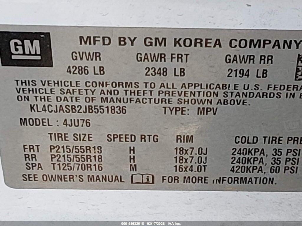 KL4CJASB2JB551836 2018 BUICK ENCORE photo no. 9