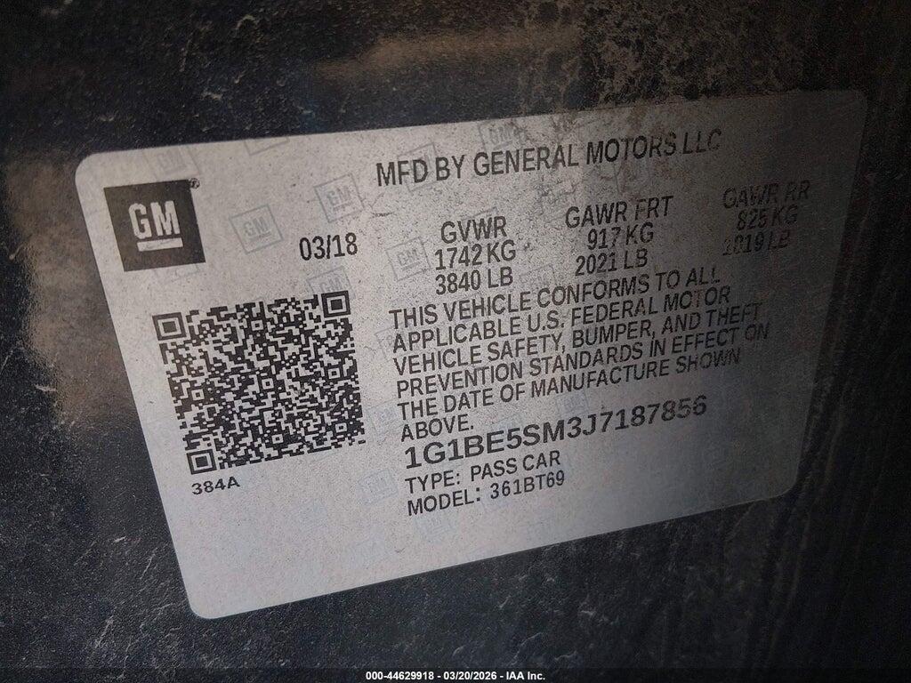 1G1BE5SM3J7187856 2018 CHEVROLET CRUZE photo no. 9