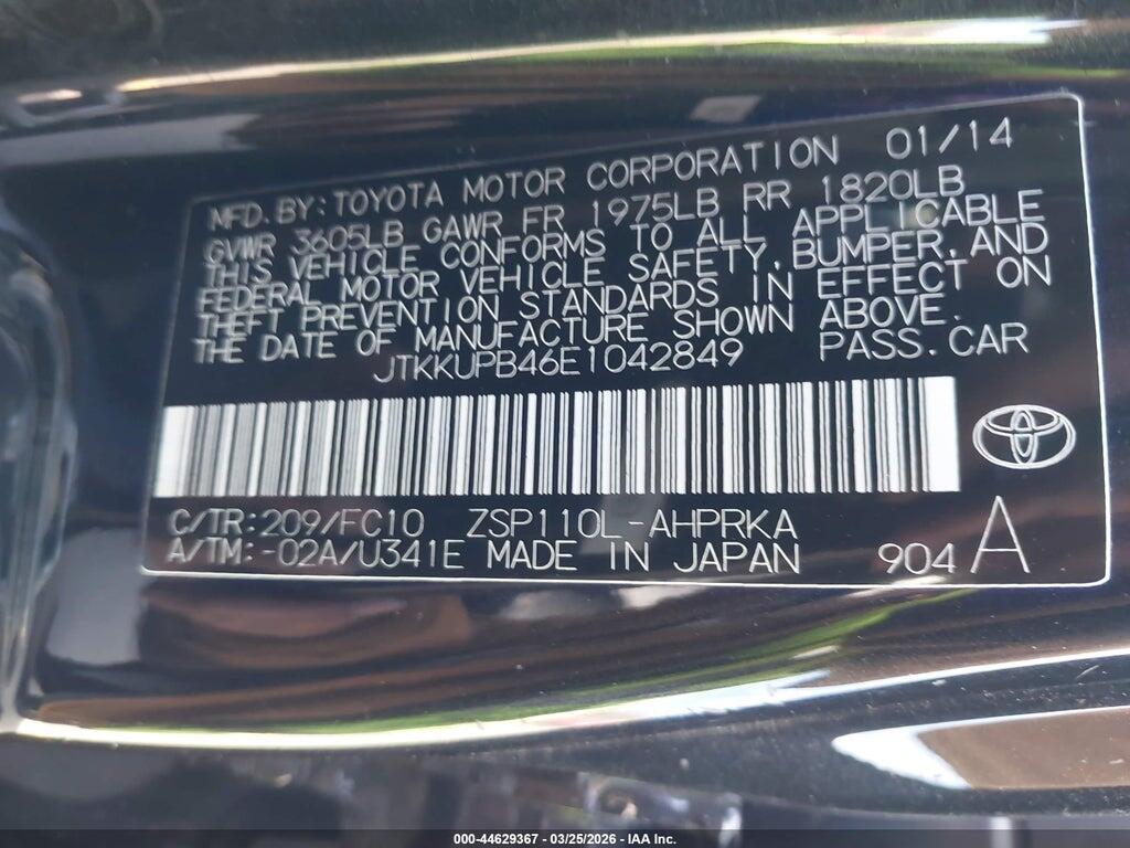 JTKKUPB46E1042849 2014 SCION XD photo no. 9