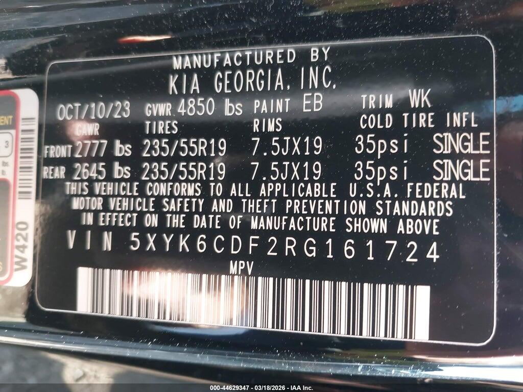 5XYK6CDF2RG161724 2024 KIA SPORTAGE photo no. 9