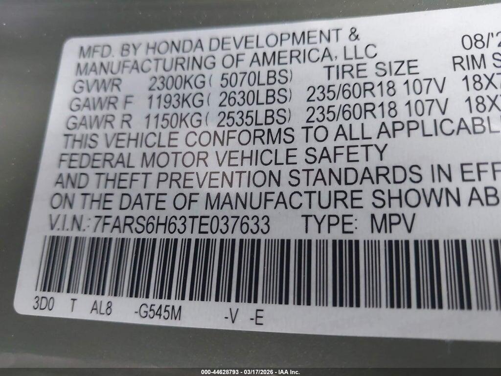 7FARS6H63TE037633 2026 HONDA CR-V HYBRID photo no. 9