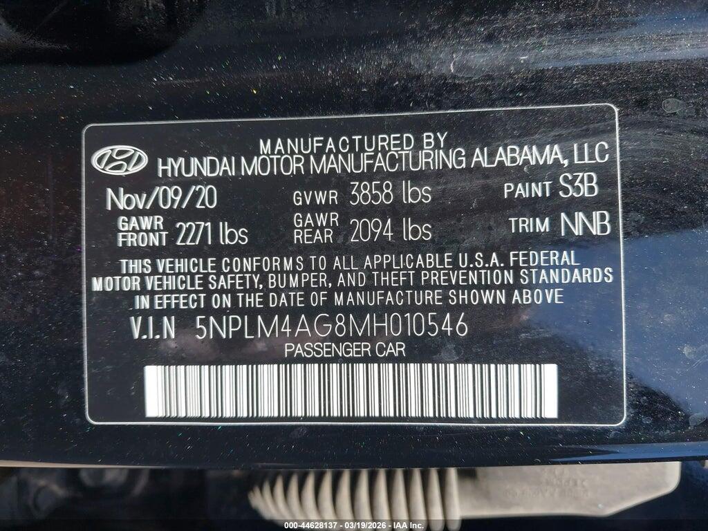 5NPLM4AG8MH010546 2021 HYUNDAI ELANTRA photo no. 9