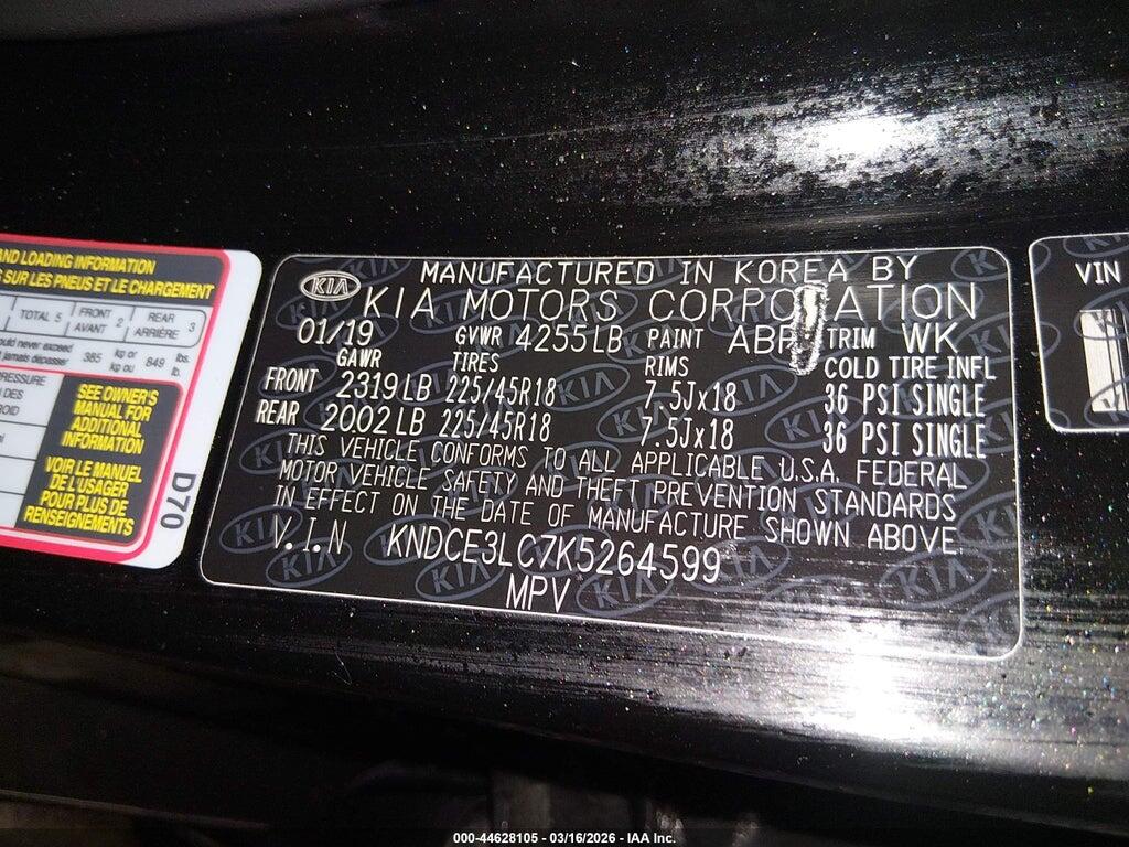 KNDCE3LC7K5264599 2019 KIA NIRO photo no. 9