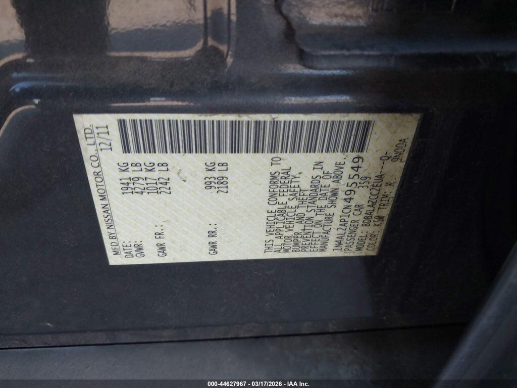1N4AL2AP1CN495549 2012 NISSAN ALTIMA photo no. 9