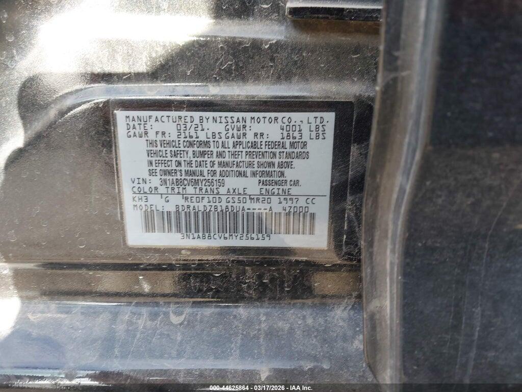 3N1AB8CV6MY256159 2021 NISSAN SENTRA photo no. 9