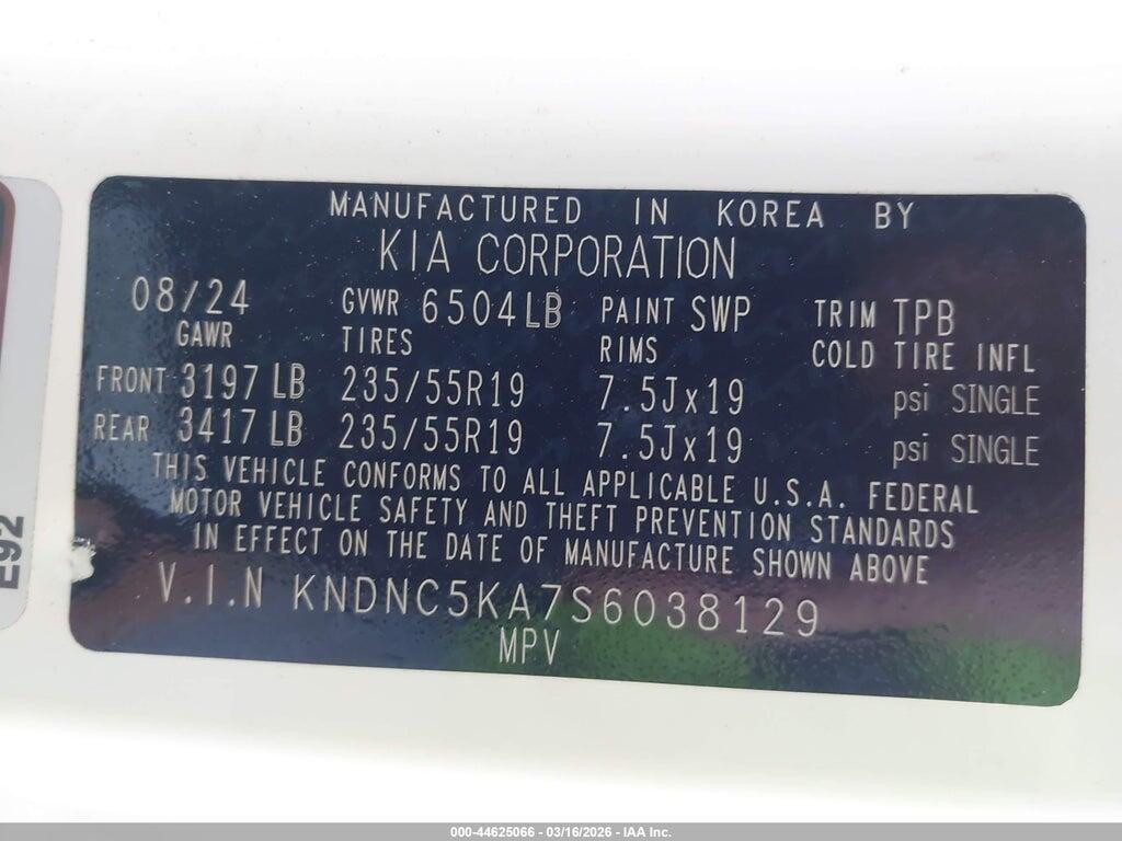 KNDNC5KA7S6038129 2025 KIA CARNIVAL MPV HYBRID photo no. 9