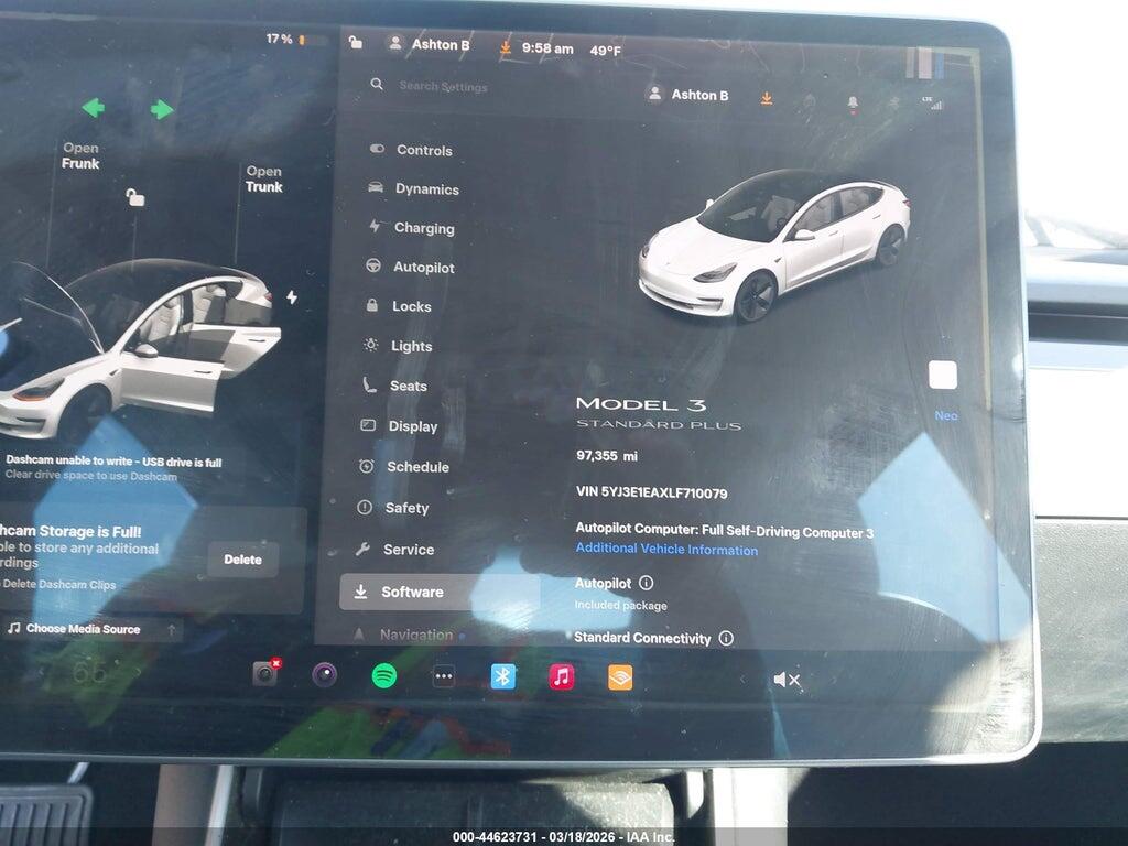 5YJ3E1EAXLF710079 2020 TESLA MODEL 3 photo no. 7