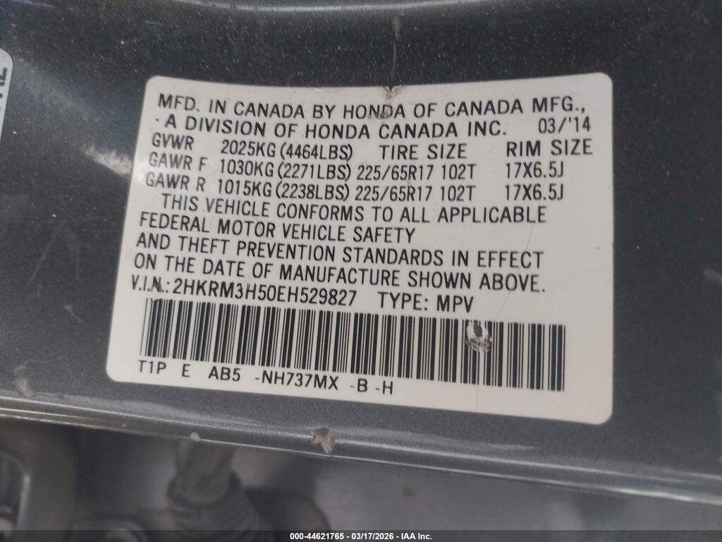 2HKRM3H50EH529827 2014 HONDA CR-V photo no. 9