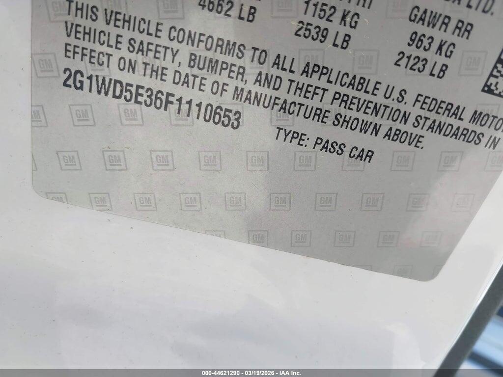 2G1WD5E36F1110653 2015 CHEVROLET IMPALA LIMITED photo no. 9