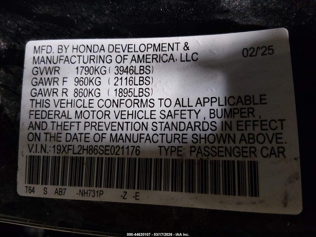 19XFL2H86SE021176 2025 HONDA CIVIC SEDAN photo no. 9