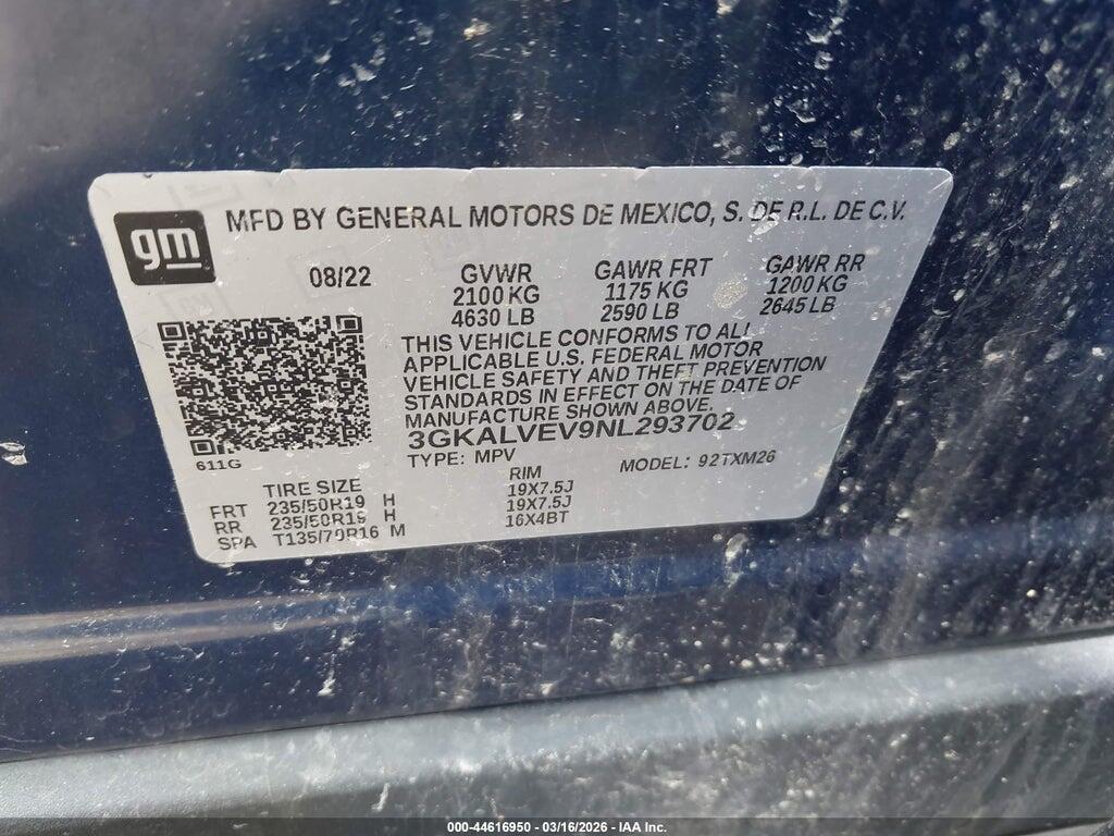 3GKALVEV9NL293702 2022 GMC TERRAIN photo no. 9