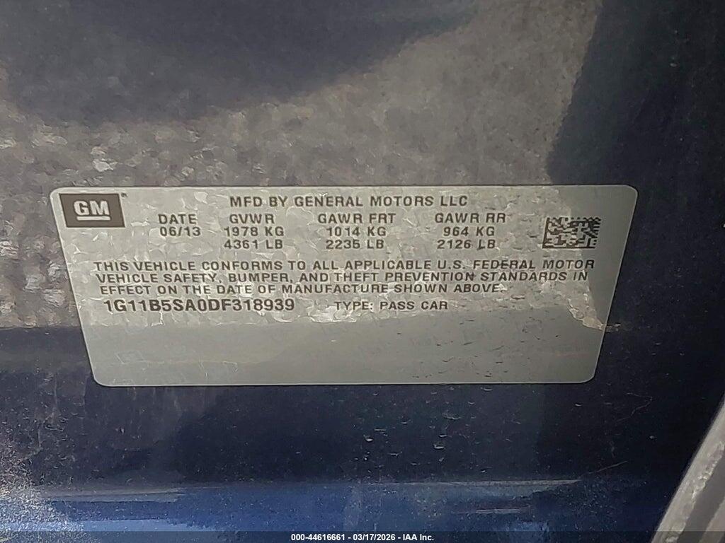 1G11B5SA0DF318939 2013 CHEVROLET MALIBU photo no. 9