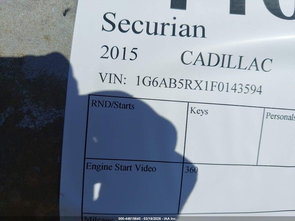 1G6AB5RX1F0143594 2015 CADILLAC ATS photo no. 9