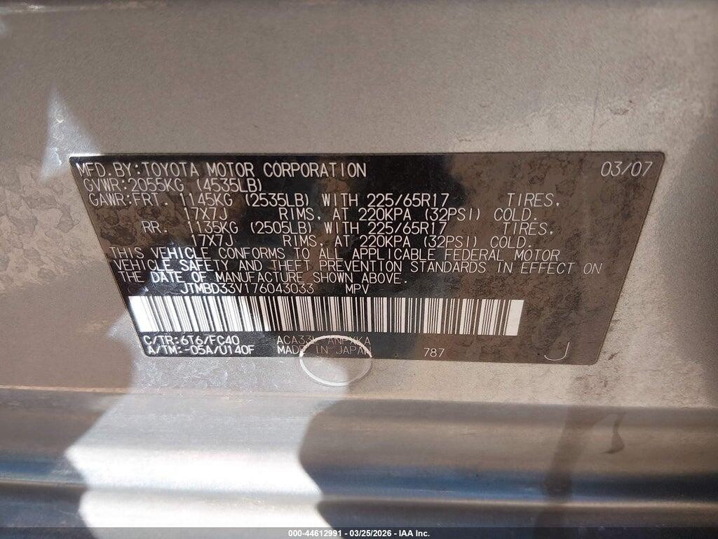 JTMBD33V176043033 2007 TOYOTA RAV4 photo no. 9