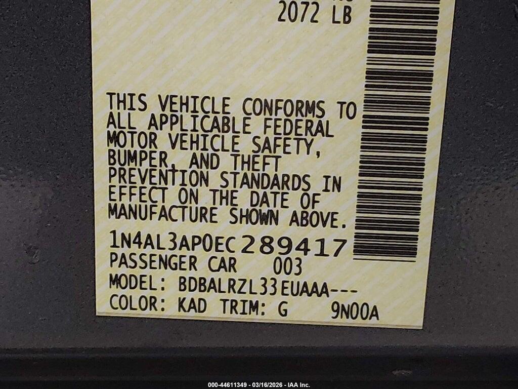 1N4AL3AP0EC289417 2014 NISSAN ALTIMA photo no. 9