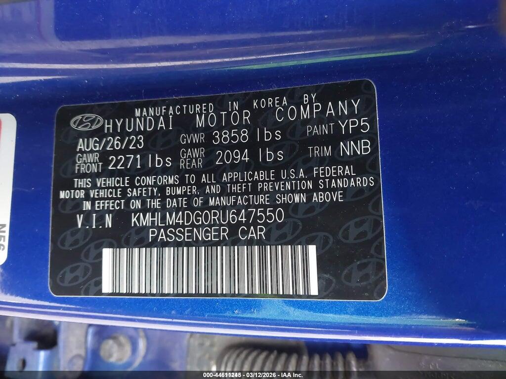 KMHLM4DG0RU647550 2024 HYUNDAI ELANTRA photo no. 9