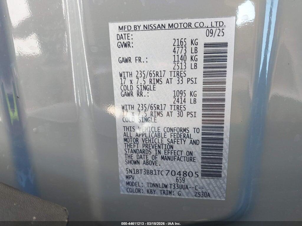 5N1BT3BB1TC704805 2026 NISSAN ROGUE photo no. 9