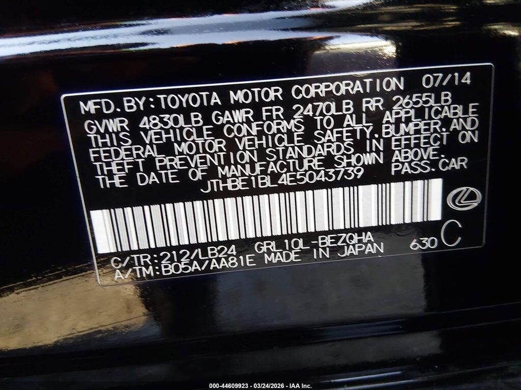 JTHBE1BL4E5043739 2014 LEXUS GS 350 photo no. 9