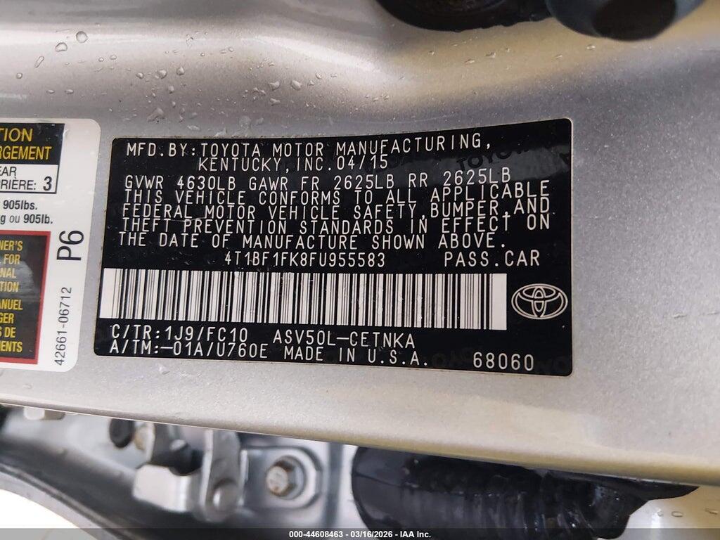 4T1BF1FK8FU955583 2015 TOYOTA CAMRY photo no. 9