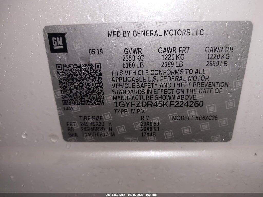 1GYFZDR45KF224260 2019 CADILLAC XT4 photo no. 9