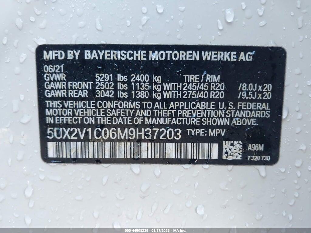 5UX2V1C06M9H37203 2021 BMW X4 photo no. 9