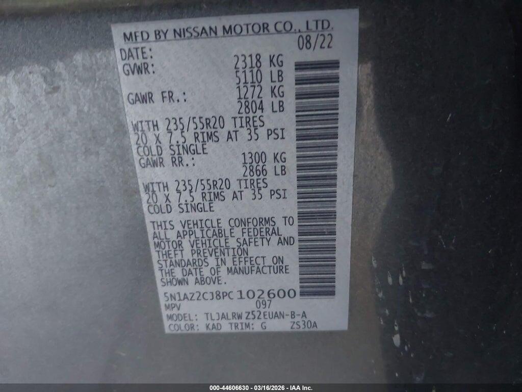 5N1AZ2CJ8PC102600 2023 NISSAN MURANO photo no. 9