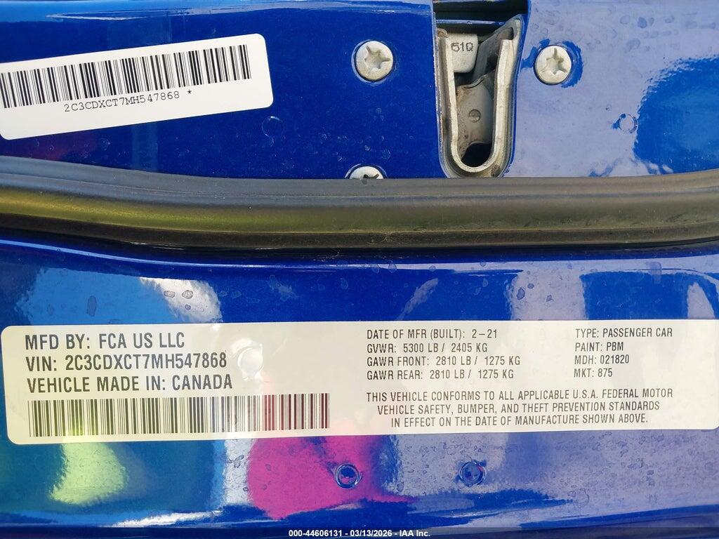 2C3CDXCT7MH547868 2021 DODGE CHARGER photo no. 9