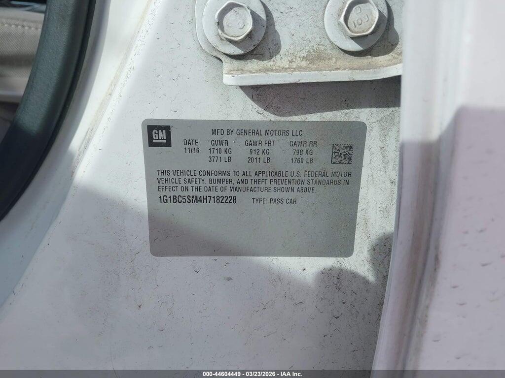 1G1BC5SM4H7182228 2017 CHEVROLET CRUZE photo no. 9