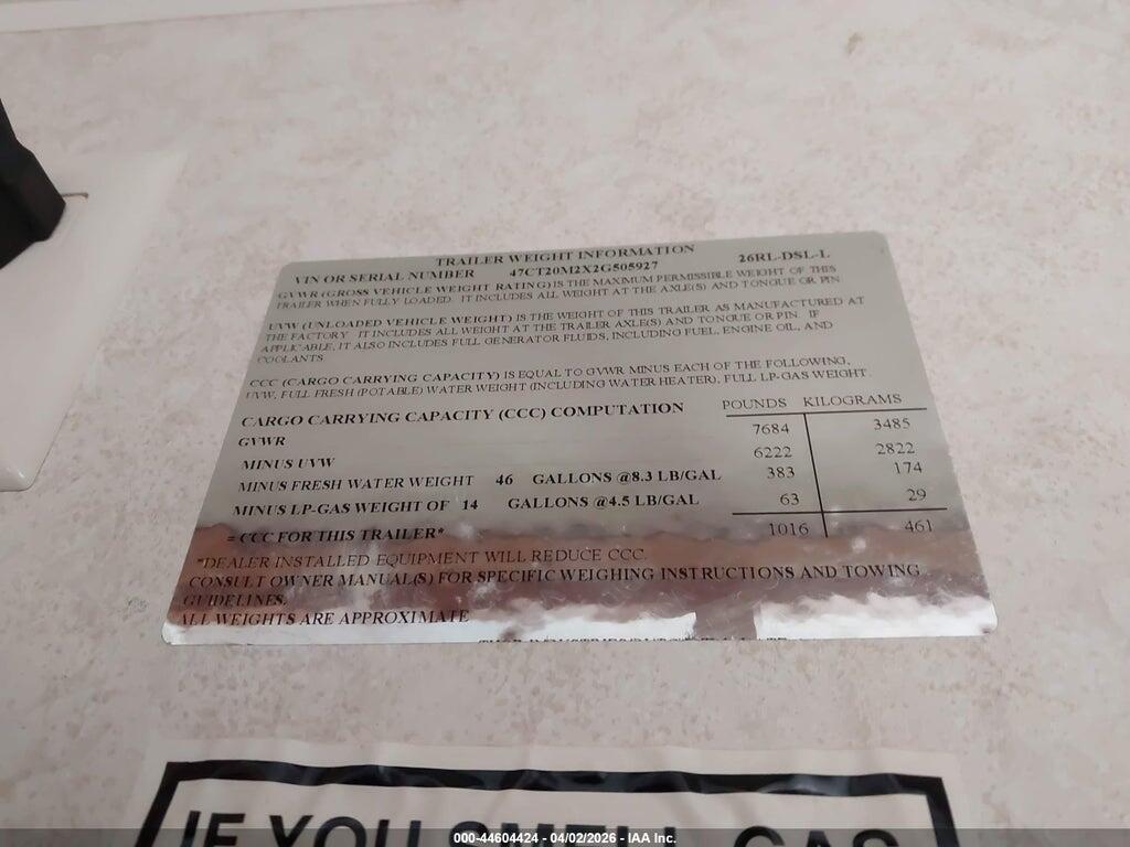 47CT20M2X2G505927 2002 DUTCHMEN OTHER photo no. 9