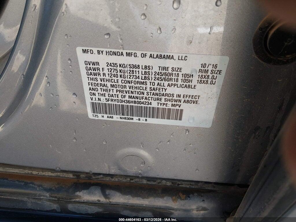 5FRYD3H36HB004234 2017 ACURA MDX photo no. 9