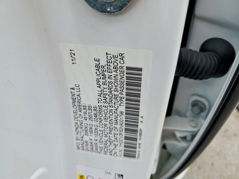 2022 HONDA ACCORD HYBRID EXL — Фото 12 из 12