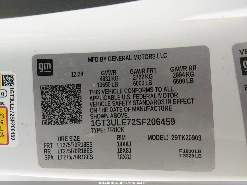 1GT3ULE72SF206459 2025 GMC SIERRA 2500HD photo no. 8