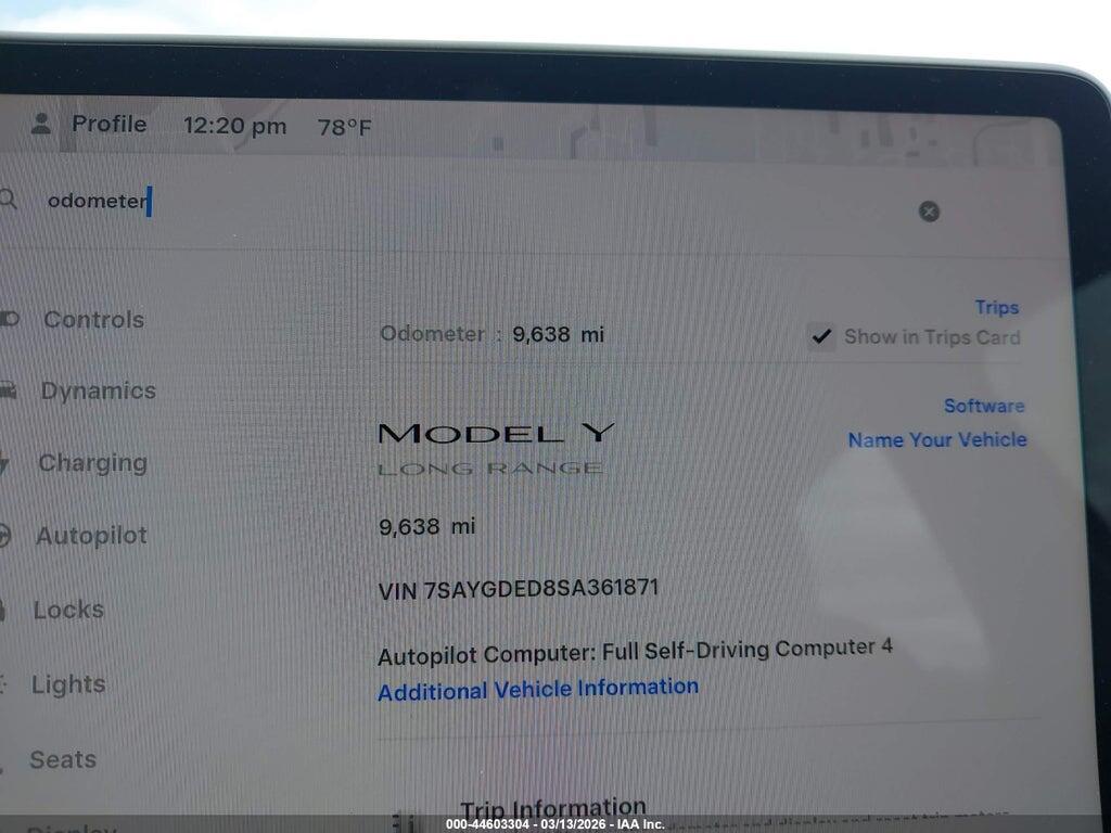 7SAYGDED8SA361871 2025 TESLA MODEL Y photo no. 7