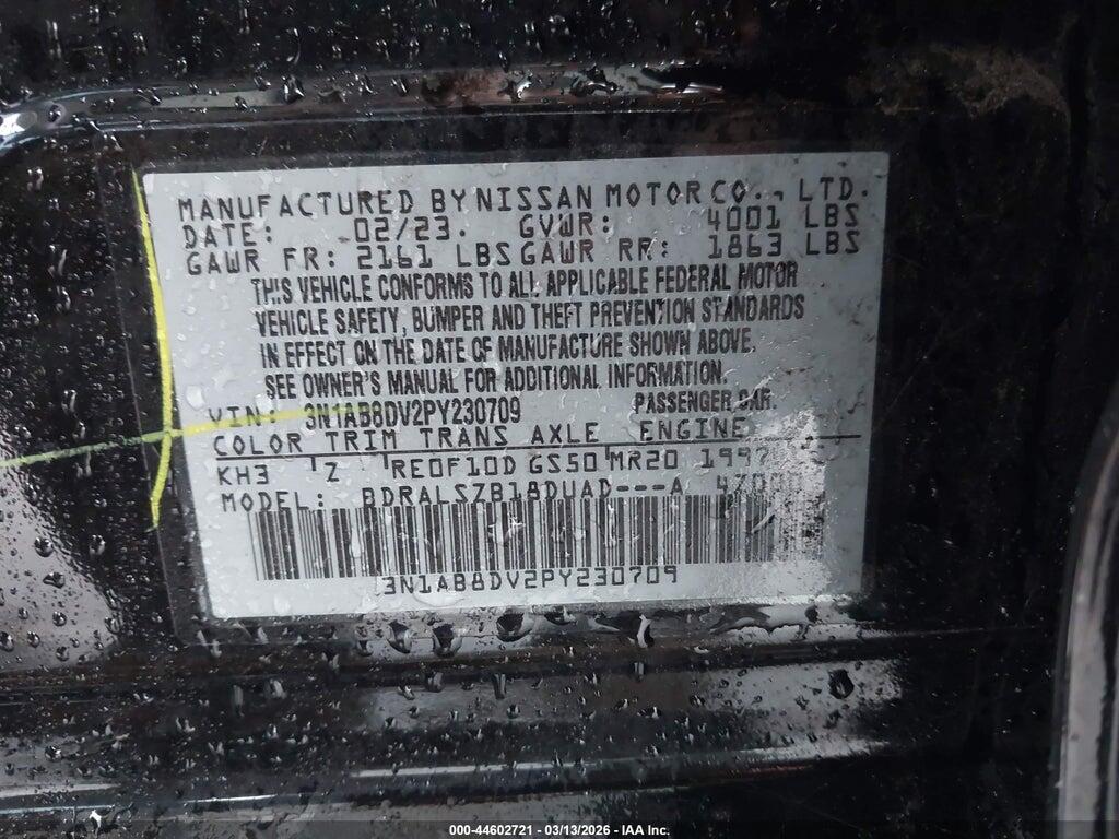 3N1AB8DV2PY230709 2023 NISSAN SENTRA photo no. 9