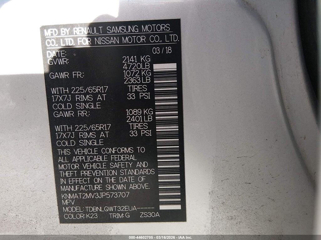 KNMAT2MV3JP573707 2018 NISSAN ROGUE photo no. 9