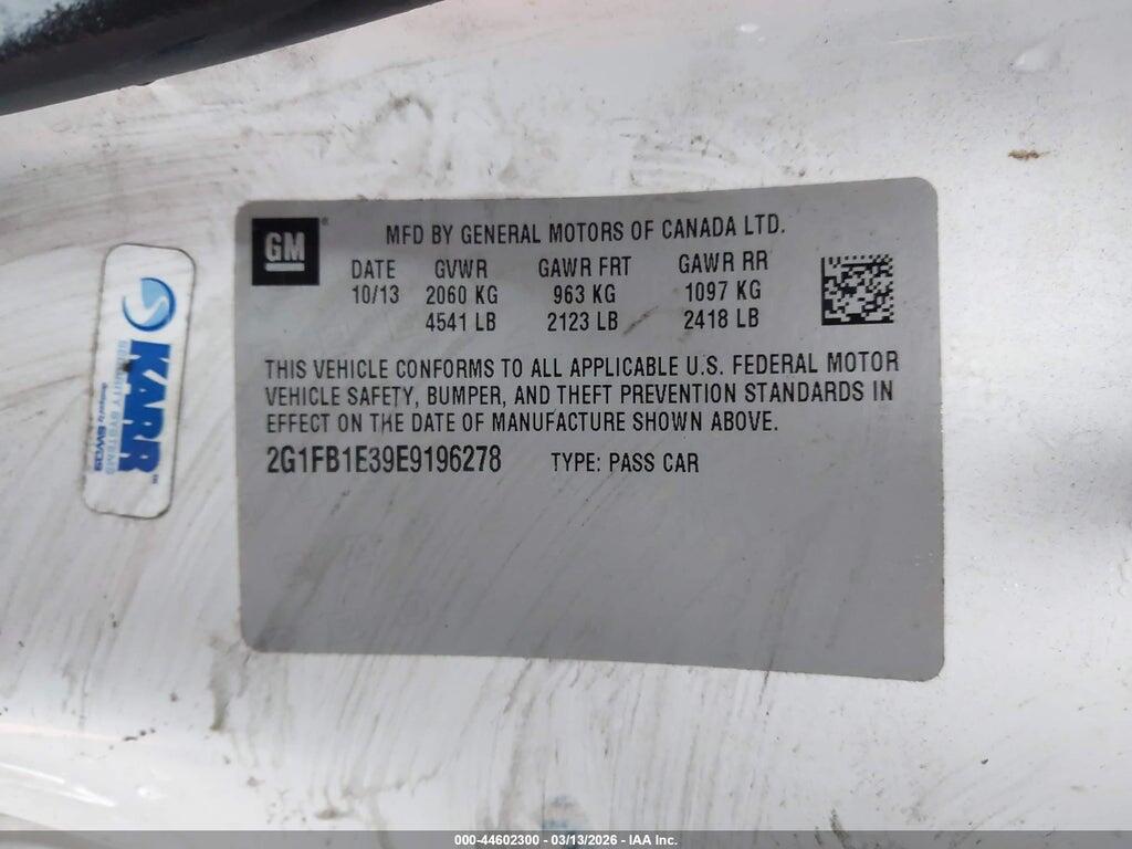 2G1FB1E39E9196278 2014 CHEVROLET CAMARO photo no. 9